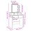 VidaXL (white) vidaXL Dressing Table with LED Cosmetic Table Vanity Makeup Table Sonoma Oak 4