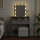 VidaXL (concrete grey) vidaXL Dressing Table with LED Cosmetic Table Vanity Makeup Table Sonoma Oak 3