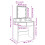 VidaXL (concrete grey) vidaXL Dressing Table with LED Cosmetic Table Vanity Makeup Table Sonoma Oak 4