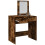 VidaXL (smoked oak) vidaXL Dressing Table with Mirror Cosmetic Table Makeup Table Grey Sonoma 8