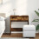 VidaXL (smoked oak) vidaXL Dressing Table with Mirror Cosmetic Table Makeup Table Grey Sonoma 3