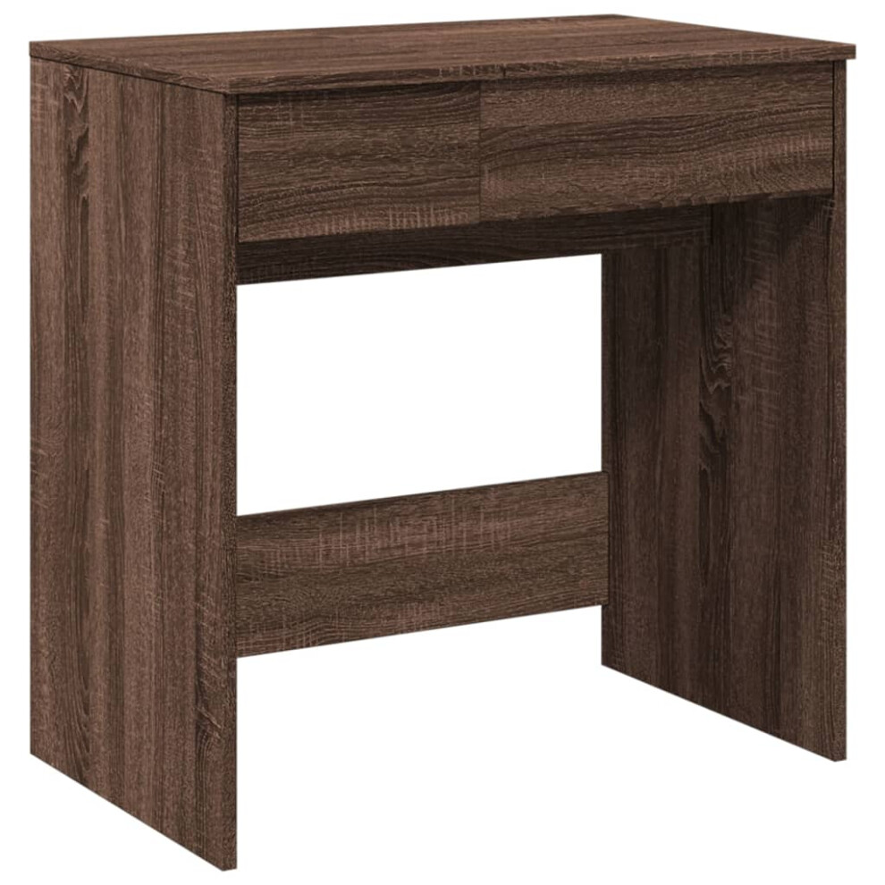 Vidaxl (Brown Oak) Dressing Table With Mirror Cosmetic Table Makeup Table Grey Sonoma
