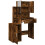 VidaXL (smoked oak) vidaXL Dressing Table with Cabinet Cosmetic Table Vanity Desk Makeup Table 8