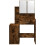 VidaXL (smoked oak) vidaXL Dressing Table with Cabinet Cosmetic Table Vanity Desk Makeup Table 5
