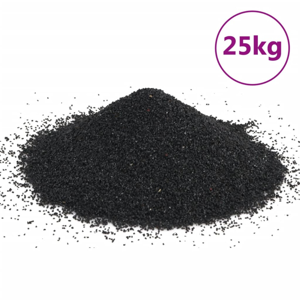 vidaXL Aquarium Sand Natural River Sand Substrate Aquarium Gravel 25 kg Black