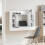 VidaXL (white) vidaXL Wall-Mounted Desk Home Folding Table Drop-Leaf Table Engineered Wood 3