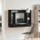 VidaXL (black) vidaXL Wall-Mounted Desk Home Folding Table Drop-Leaf Table Engineered Wood 3