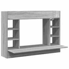 (grey sonoma) vidaXL Wall-Mounted Desk Home Folding Table Drop-Leaf Table Engineered Wood