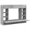 VidaXL (concrete grey) vidaXL Wall-Mounted Desk Home Folding Table Drop-Leaf Table Engineered Wood 2