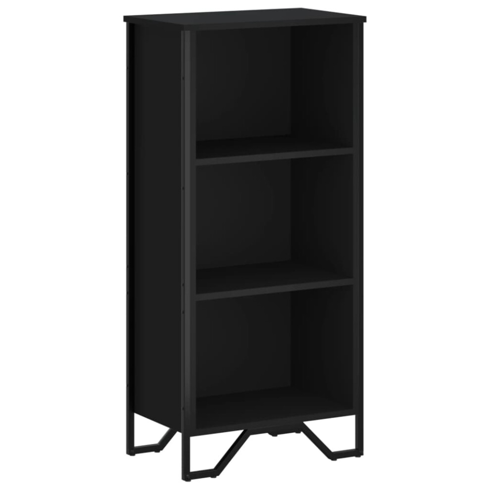 Vidaxl (, 50 X X 106 Cm) Bookcase Bookshelf Book Rack Storage Cabinet Sonoma Oak Engineered Wood Black Size 31
