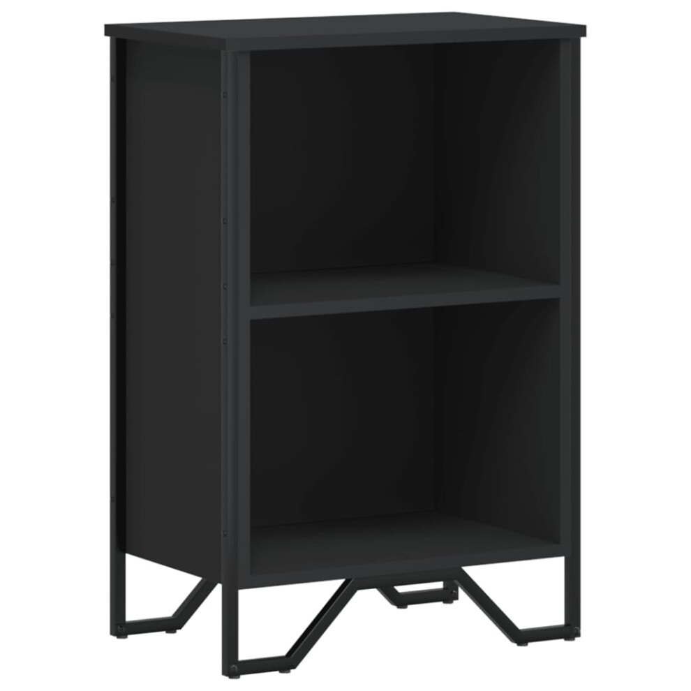 vidaXL - Bookcase - 2 Compartments - Black - 50x31x74.5 cm - Image 4