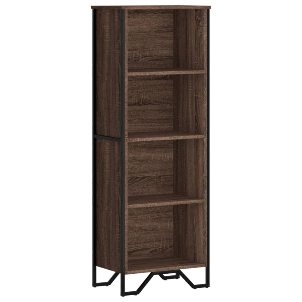 Vidaxl (Brown Oak, 50 X 31 X 137.5 Cm) Bookcase Bookshelf Book Rack Storage Cabinet Sonoma Oak Engineered Wood