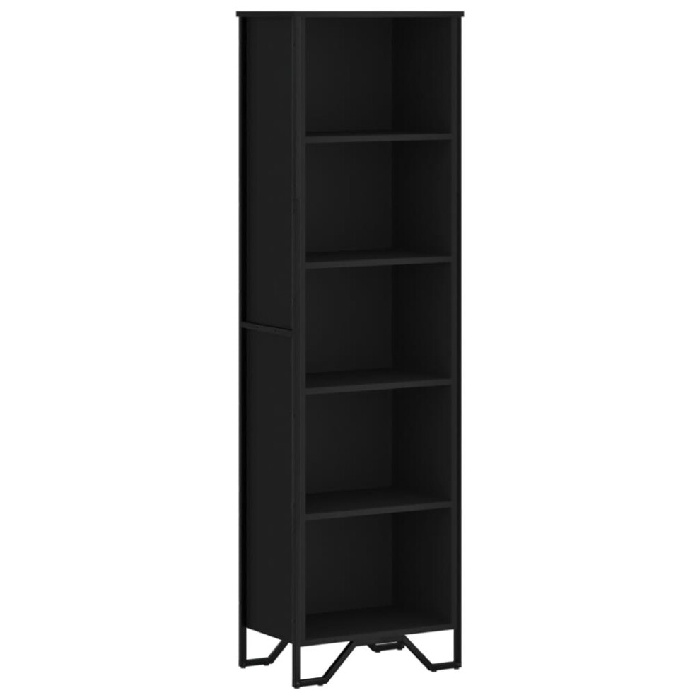 (black, 50 X 31 X 169 cm) vidaXL Bookcase Bookshelf Book Rack Storage Cabinet Sonoma Oak Engineered Wood