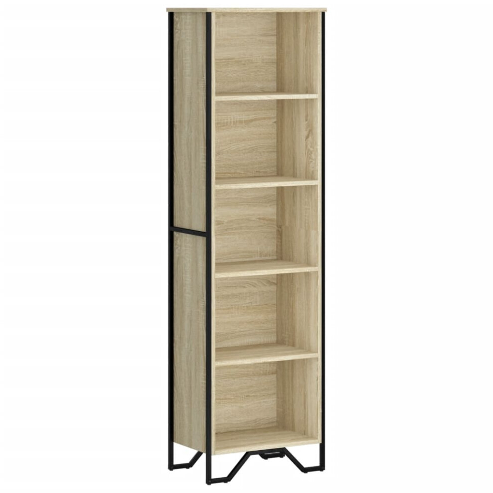 Vidaxl (Sonoma Oak, 50 X 31 X 169 Cm) Bookcase Bookshelf Book Rack Storage Cabinet Sonoma Oak Engineered Wood