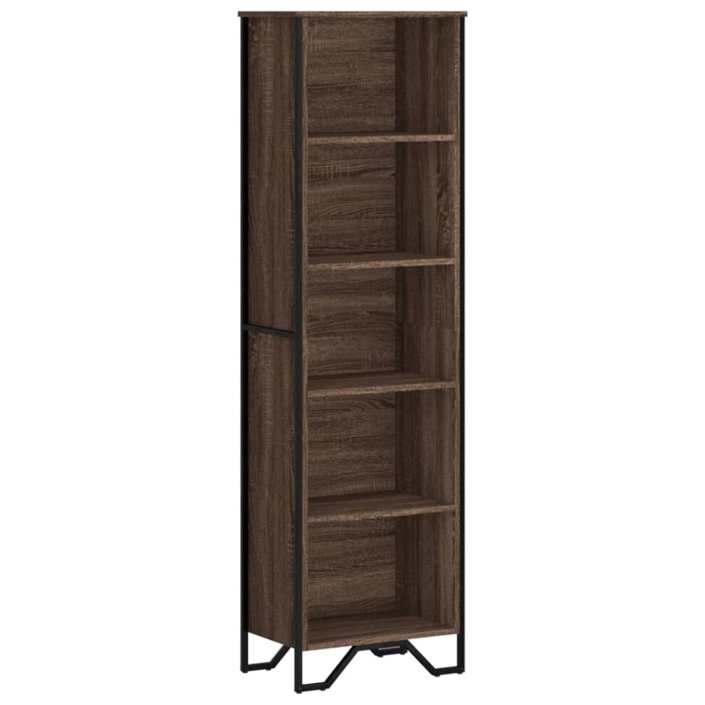 (brown oak, 50 x 31 x 169 cm) vidaXL Bookcase Bookshelf Book Rack Storage Cabinet Sonoma Oak Engineered Wood