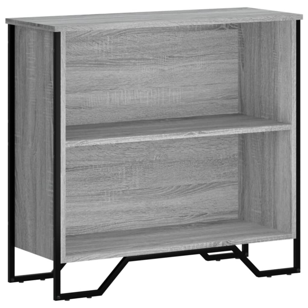 (grey sonoma, 80 x 31 x 74.5 cm) vidaXL Bookcase Bookshelf Book Rack Storage Cabinet Sonoma Oak Engineered Wood