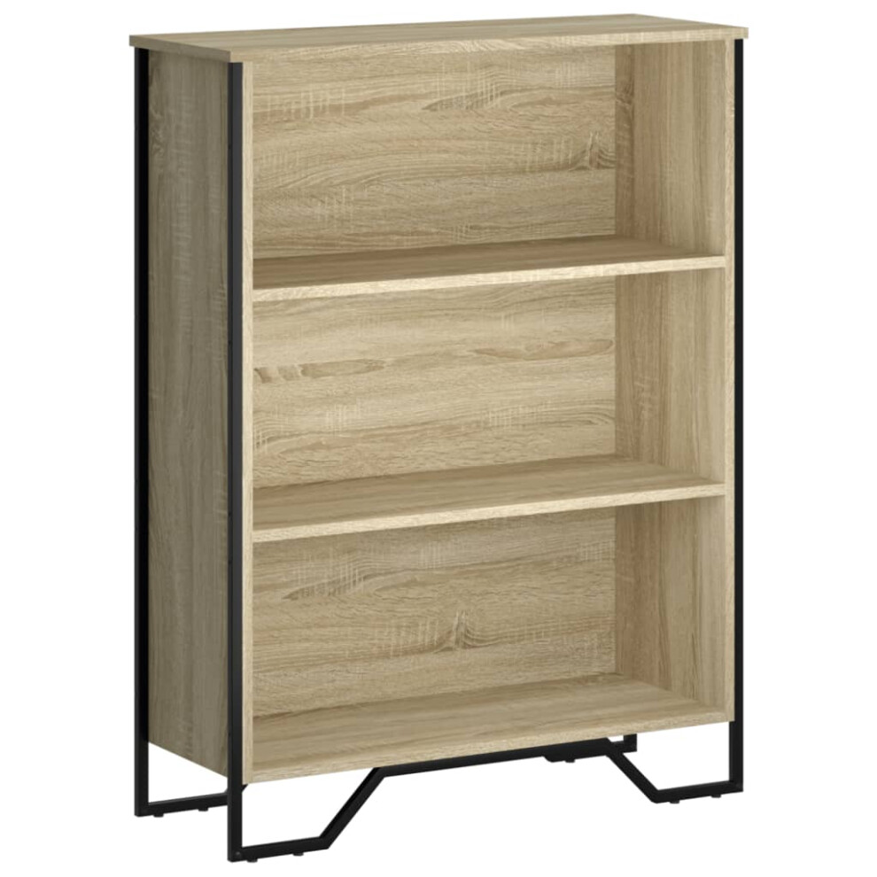 Vidaxl (Sonoma Oak, 80 X X 106 Cm) Bookcase Bookshelf Book Rack Storage Cabinet Sonoma Oak Engineered Wood Brown Size 31
