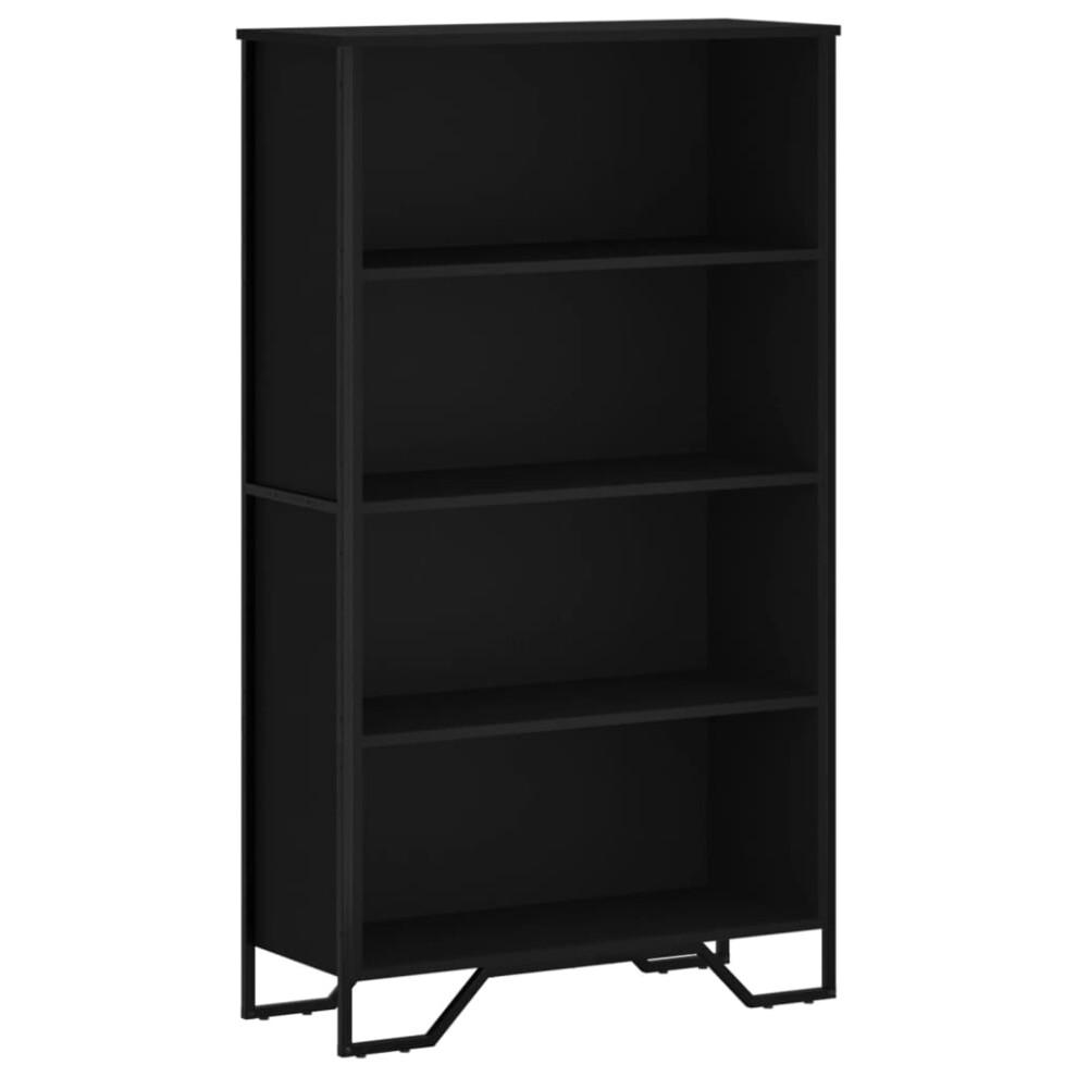 (black, 80 x 31 x 137.5 cm) vidaXL Bookcase Bookshelf Book Rack Storage Cabinet Sonoma Oak Engineered Wood