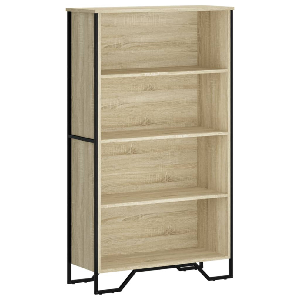 Vidaxl (Sonoma Oak, 80 X 31 X 137.5 Cm) Bookcase Bookshelf Book Rack Storage Cabinet Sonoma Oak Engineered Wood