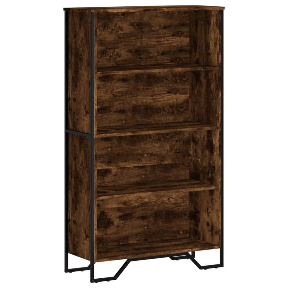 Vidaxl (Smoked Oak, 80 X 31 X 137.5 Cm) Bookcase Bookshelf Book Rack Storage Cabinet Sonoma Oak Engineered Wood