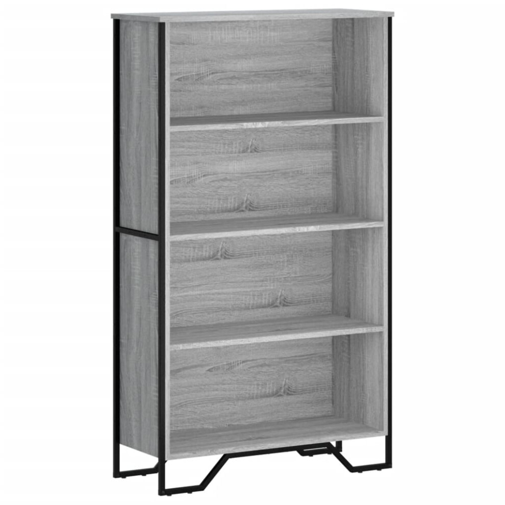 Vidaxl (Grey Sonoma, 80 X 31 X 137.5 Cm) Bookcase Bookshelf Book Rack Storage Cabinet Sonoma Oak Engineered Wood