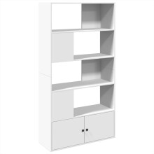 (white, 100 x 36 x 189 cm) vidaXL Bookcase Bookshelf Book Rack Storage Cabinet Cupboard Engineered Wood