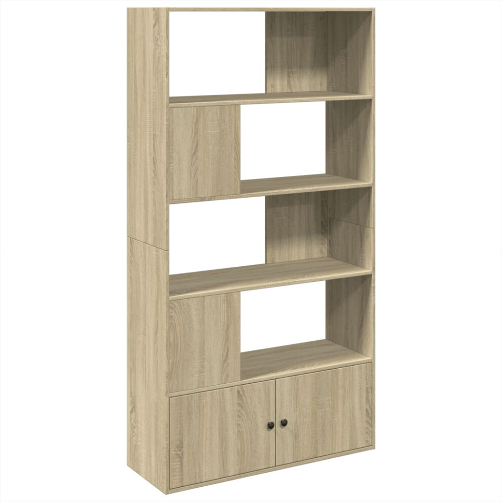 Vidaxl Brown (Sonoma Oak, 100 X 36 X 189 Cm) Bookcase Bookshelf Book Rack Storage Cabinet Cupboard Engineered Wood