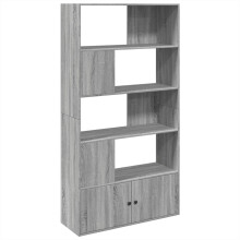 (grey sonoma, 100 x 36 x 189 cm) vidaXL Bookcase Bookshelf Book Rack Storage Cabinet Cupboard Engineered Wood