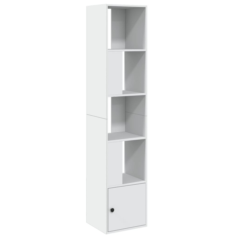 Vidaxl (White, 40 X 36 X 189 Cm) Bookcase Bookshelf Book Rack Storage Cabinet Cupboard Engineered Wood