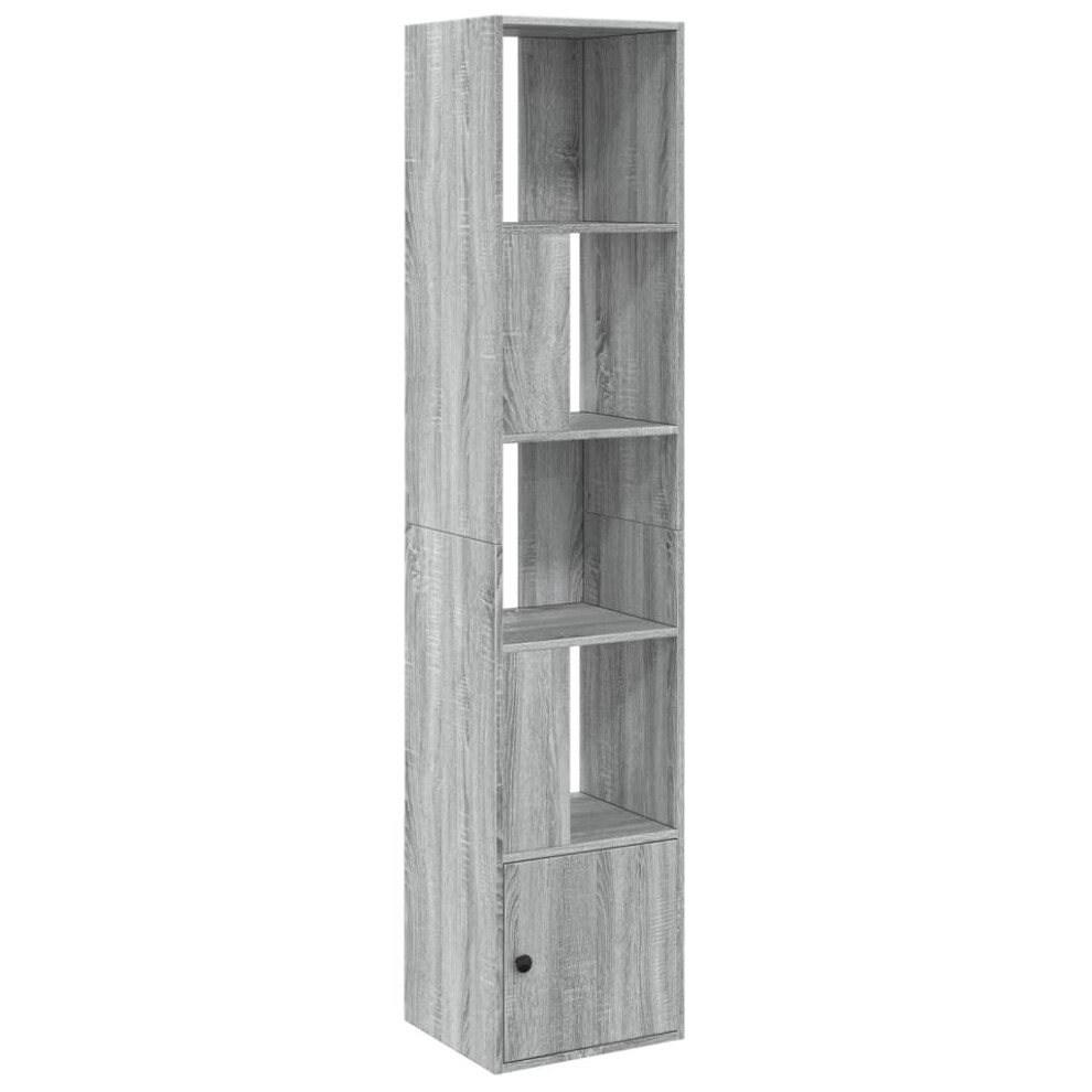 Vidaxl ( Sonoma, 40 X 36 X 189 Cm) Bookcase Bookshelf Book Rack Storage Cabinet Cupboard Engineered Wood Grey
