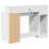 VidaXL vidaXL Desk with LED Lights Writing Table Working Table White Engineered Wood 8