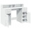 VidaXL vidaXL Desk with LED Lights Writing Table Working Table White Engineered Wood 9