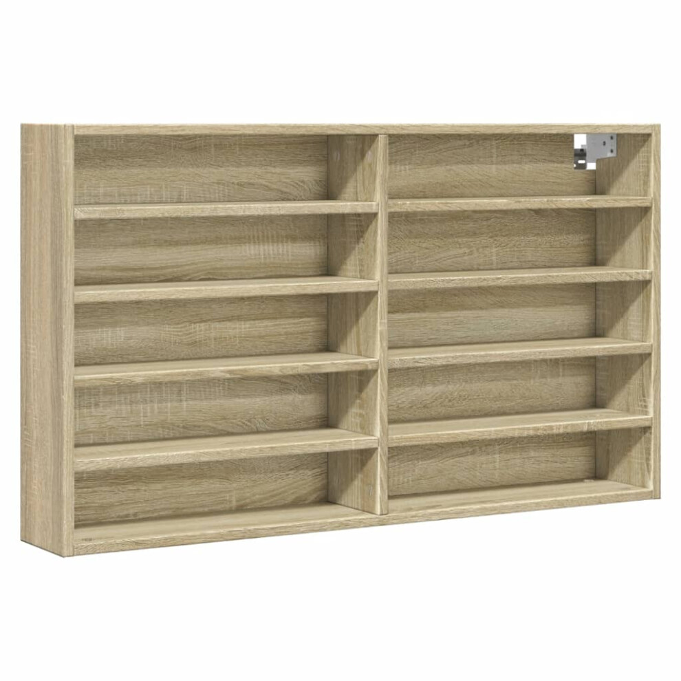 Vidaxl (Sonoma Oak, 100 X 15 X 58 Cm) Vitrine Cabinet Wall Mounted Cabinet Floating Cabinet Engineered Wood