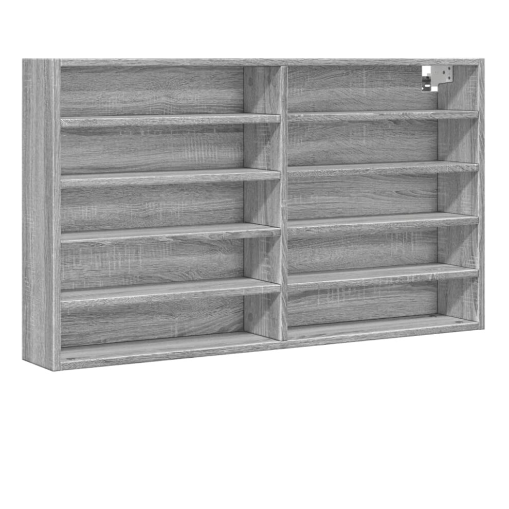 (grey sonoma, 100 x 15 x 58 cm) vidaXL Vitrine Cabinet Wall Mounted Cabinet Floating Cabinet Engineered Wood