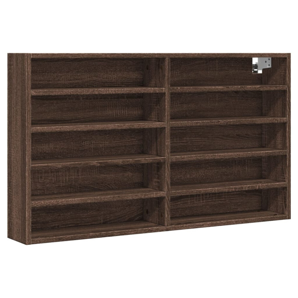 (brown oak, 100 x 15 x 58 cm) vidaXL Vitrine Cabinet Wall Mounted Cabinet Floating Cabinet Engineered Wood