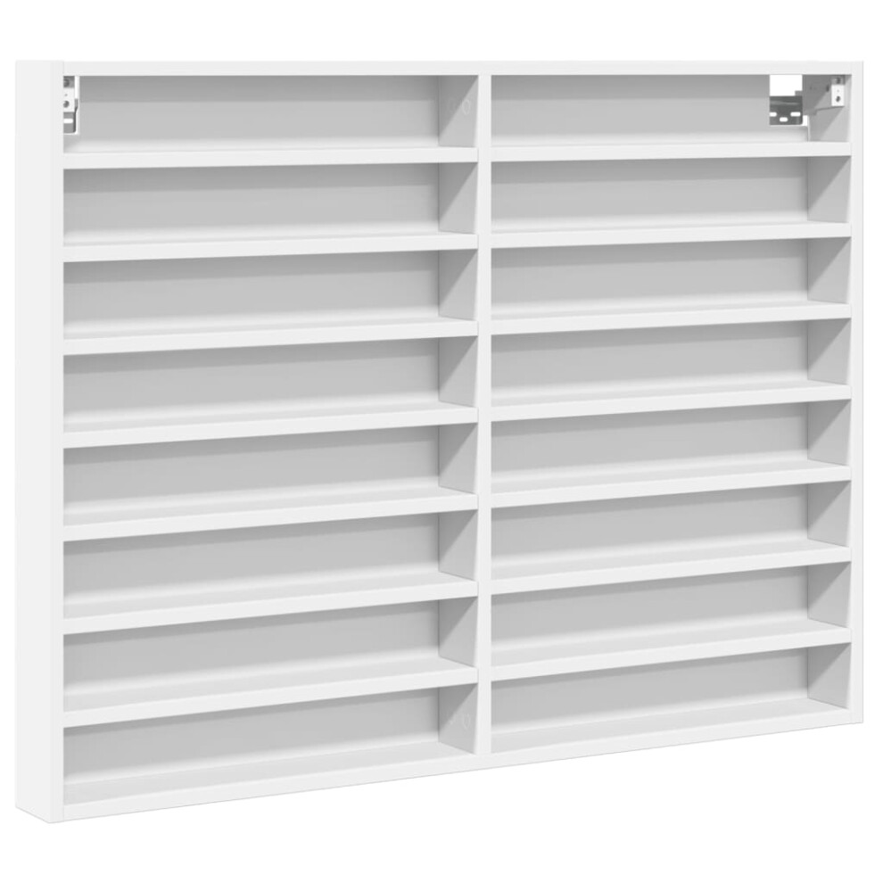 Vidaxl (White, 100 X 8.5 X 75 Cm) Vitrine Cabinet Wall Mounted Cabinet Floating Cabinet Engineered Wood