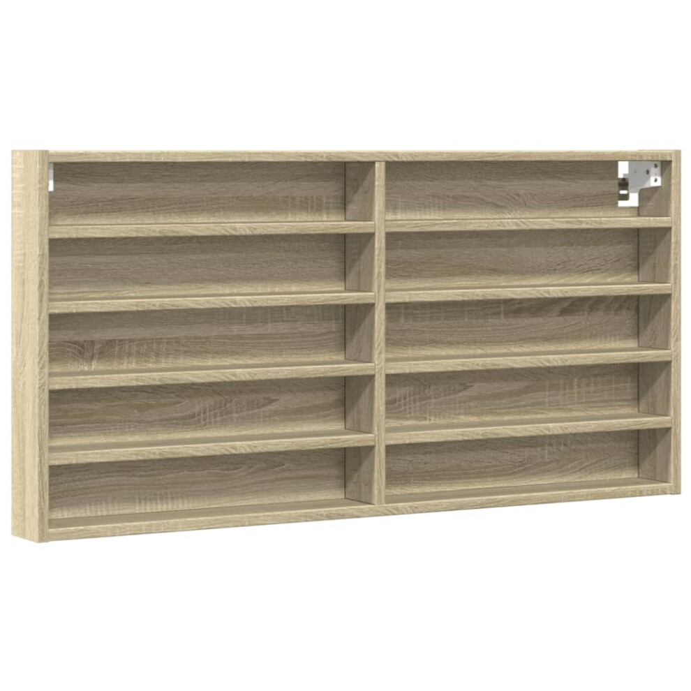Vidaxl (Sonoma Oak, 100 X 8.5 X 50 Cm) Vitrine Cabinet Wall Mounted Cabinet Floating Cabinet Engineered Wood