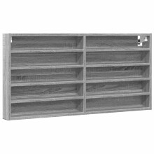 (grey sonoma, 100 x 8.5 x 50 cm) vidaXL Vitrine Cabinet Wall Mounted Cabinet Floating Cabinet Engineered Wood