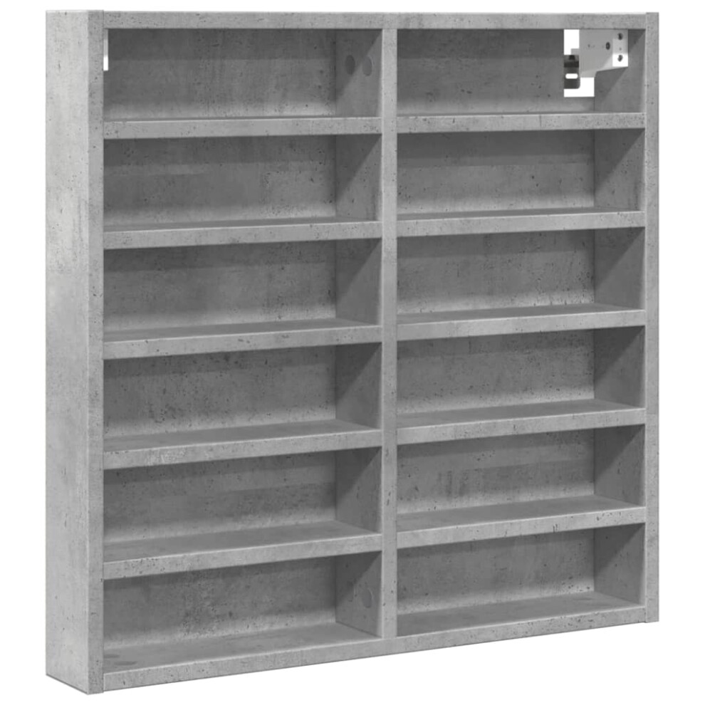 (concrete grey, 60 x 8.5 x 58 cm) vidaXL Vitrine Cabinet Wall Mounted Cabinet Floating Cabinet Engineered Wood