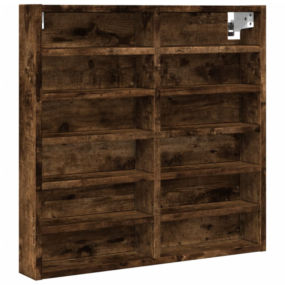 (smoked oak, 60 x 8.5 x 58 cm) vidaXL Vitrine Cabinet Wall Mounted Cabinet Floating Cabinet Engineered Wood