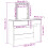 VidaXL (black) vidaXL Dressing Table with LED Cosmetic Table Vanity Makeup Table Smoked Oak 4