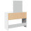 VidaXL (white) vidaXL Dressing Table with LED Cosmetic Table Vanity Makeup Table Smoked Oak 7