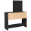 VidaXL (black) vidaXL Dressing Table with LED Cosmetic Table Vanity Makeup Table Smoked Oak 7