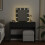 VidaXL (black) vidaXL Dressing Table with LED Cosmetic Table Vanity Makeup Table Smoked Oak 3