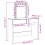 VidaXL (white) vidaXL Dressing Table with LED Cosmetic Table Vanity Makeup Table Smoked Oak 4