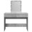 VidaXL (concrete grey) vidaXL Dressing Table with LED Cosmetic Table Vanity Makeup Table Smoked Oak 3
