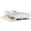 VidaXL vidaXL Bed Frame without Mattress White 150x200 cm King Size Solid Wood Pine 1