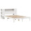 VidaXL vidaXL Bookcase Bed without Mattress Bed Base White King Size Solid Wood Pine 3