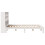 VidaXL vidaXL Bookcase Bed without Mattress Bed Base White 160x200cm Solid Wood Pine 7