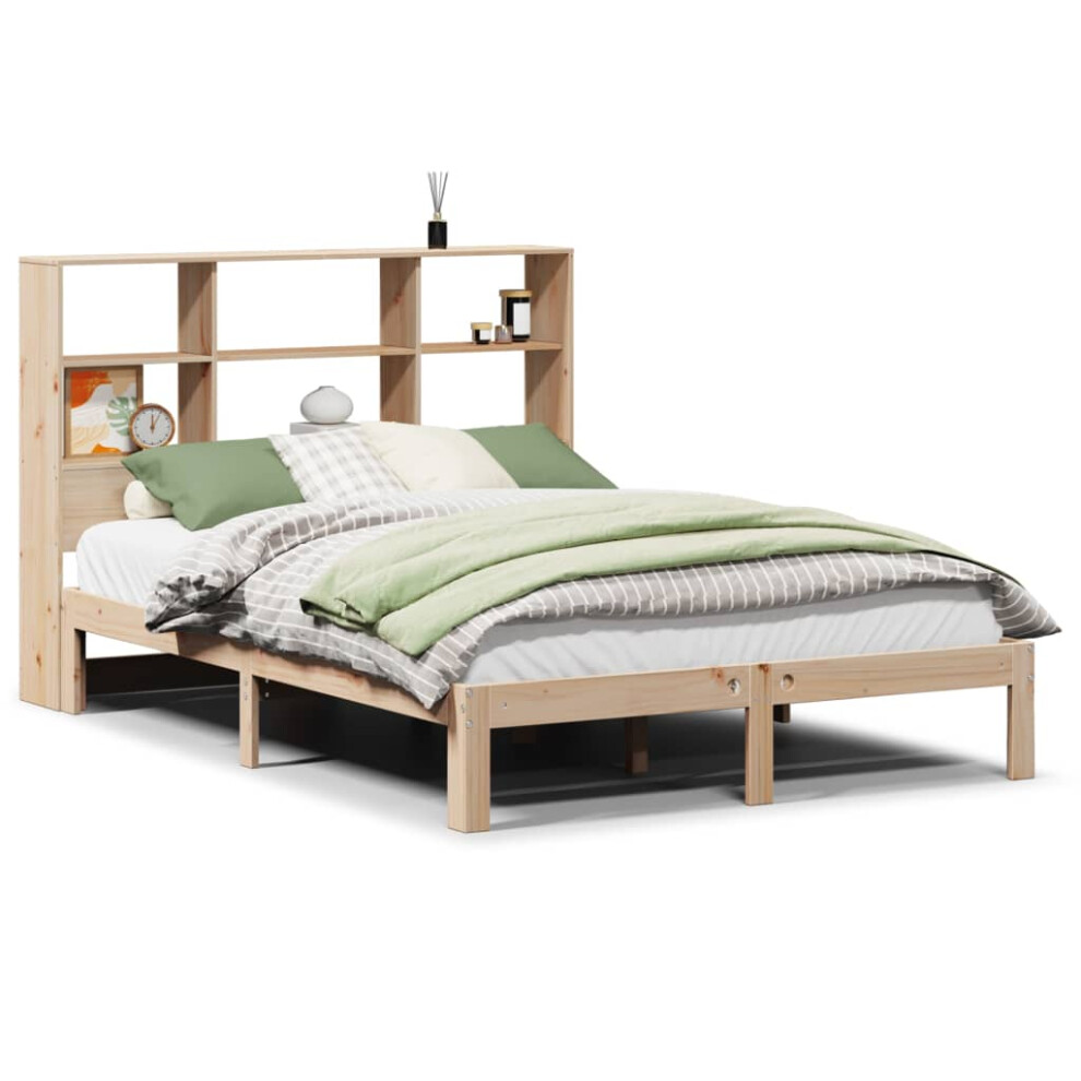 Vidaxl Bookcase Bed Without Mattress Home Bed Base 160X200cm Solid Wood Pine